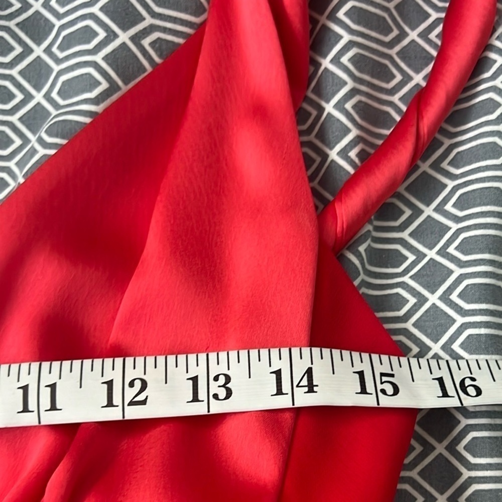 VTG Issue New York Coral Satin Slip Dress Bias Cut Cocktail Evening Glam Size - Picture 8 of 11